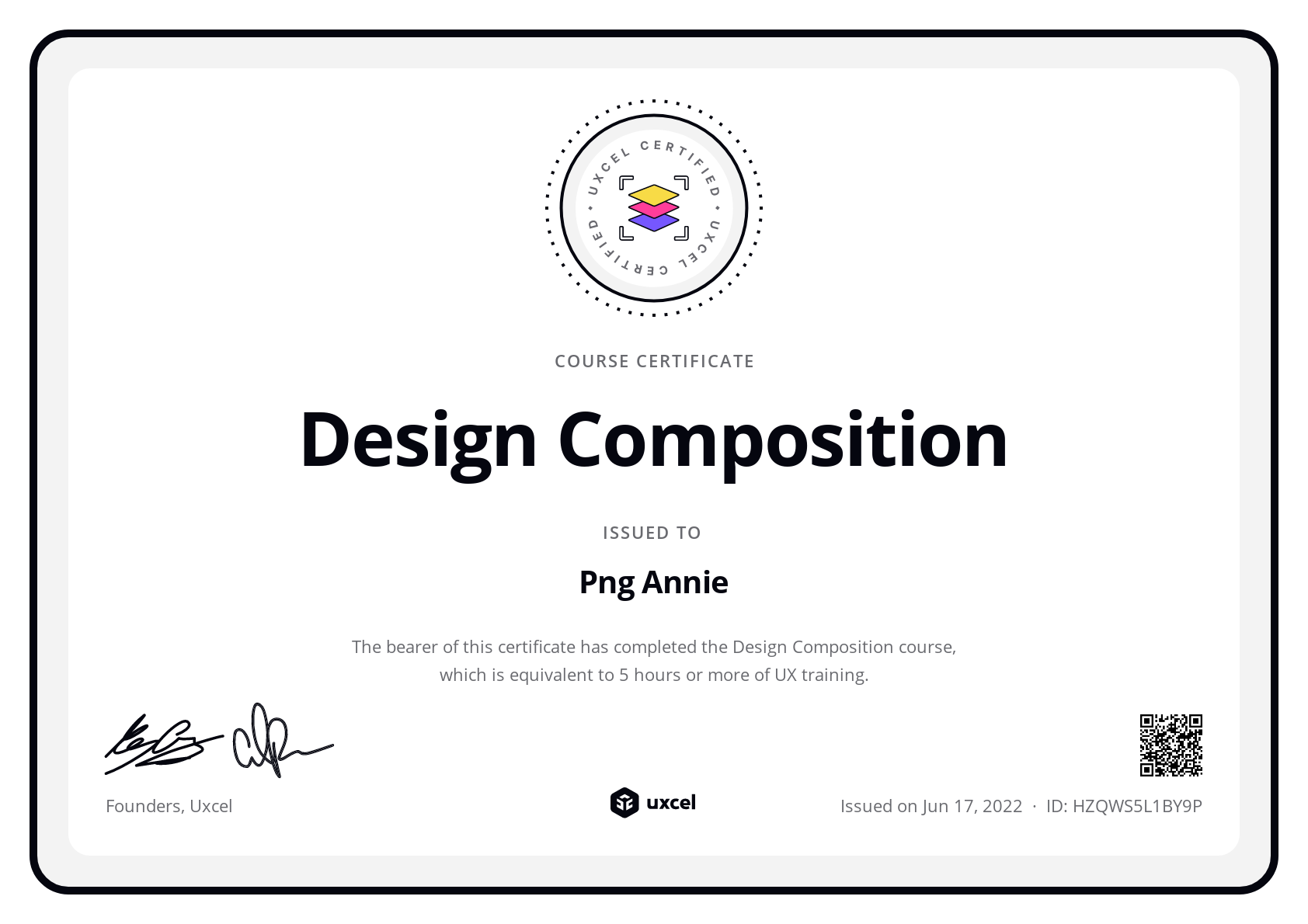 Png Annie's certificate